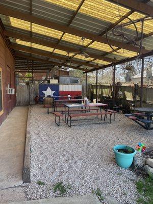 Patio eating area