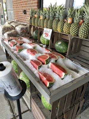 Watermelon & Pineapple outside displays