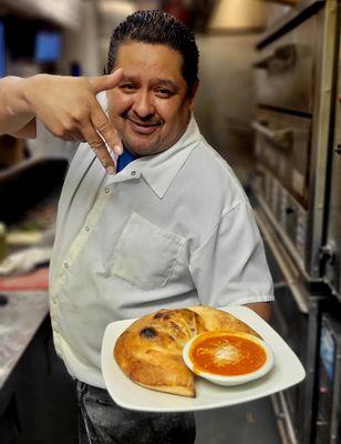 Made-to-order calzone from our scratch kitchen!