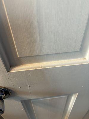 dirt and grime on door (all the doors looked like this)