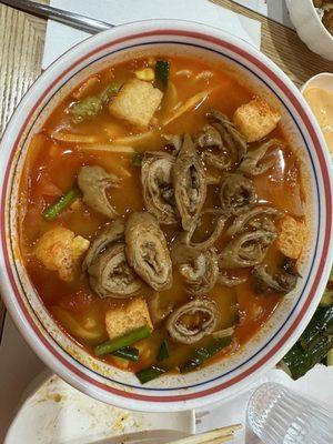 Pork Intestine Rice Noodle with Tomato Soup