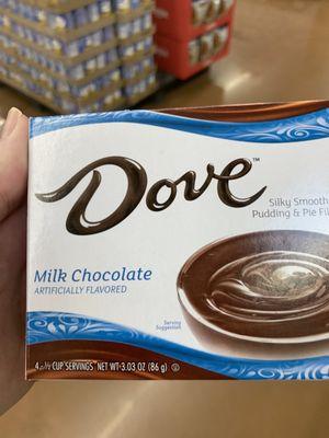 Dove Milk chocolate pudding