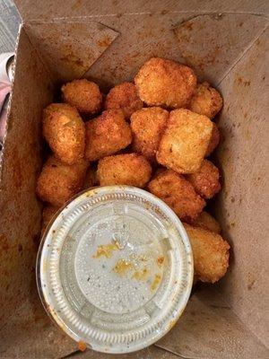 sriracha tots as a side