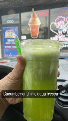 Cucumber and lime aqua fresca