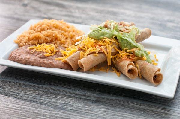 Taquitos with Rice and Beans