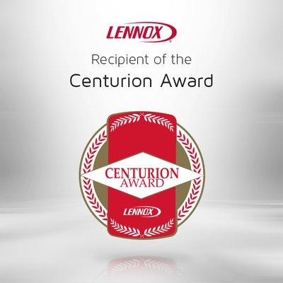 We're happy to announce that we've won the Centurion Award from Lennox, created to recognize dealers who are community leaders.