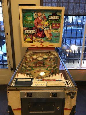 Pinball machine in the waiting room.