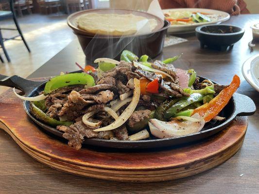 Steak fajitas