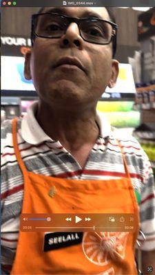 OUT OF CONTROL HOME DEPOT EMPLOYEE IN  Store # 1215 on Rockway Blvd, South Ozone Park, Queens, NY 11420.