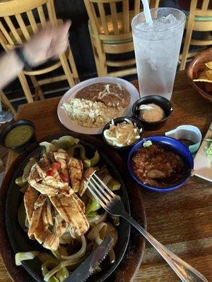 Loaded chicken fajitas