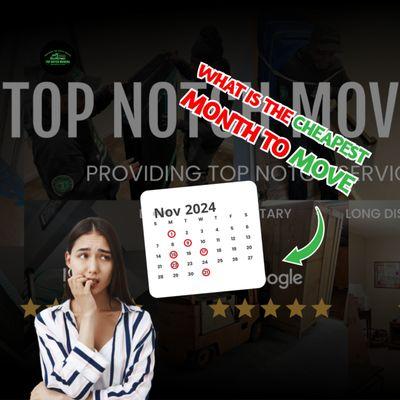 What Is the Cheapest Month to Move?

https://tpnmovers.com/what-is-the-cheapest-month-to-move/