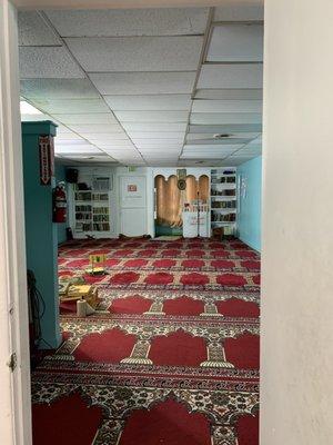 A shot from behind the door of the masjid