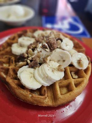 Bacon banana waffle Frankie special @$16.50