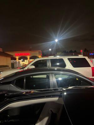 Cars taking up charger spots WHY I believe the Thai restaurant is advising people to