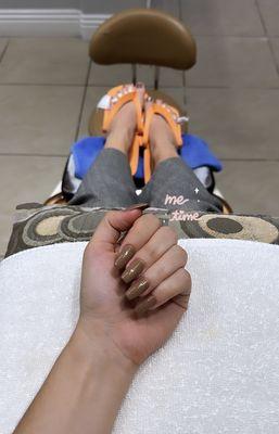 Color name: S'mores (Gel X fill & Pedicure)