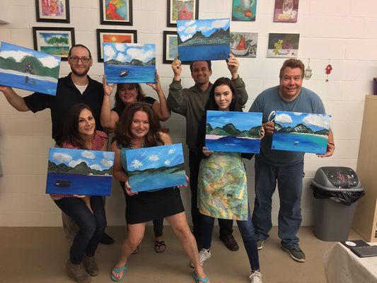 The crew from Star 96.7 came in to paint with us!