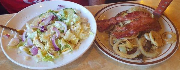 Liver & Onions w/ extra salad