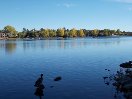 Rainbow Lake in Lakeside, Arizona.  Fall colors reflecting in the water.  2014