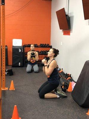 Kneeling Thruster Push Press was one of our Favorite Strength Interval movements in November 2020.