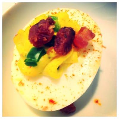 Amuse Bouche - BLT Deviled Egg!  #eatlocal