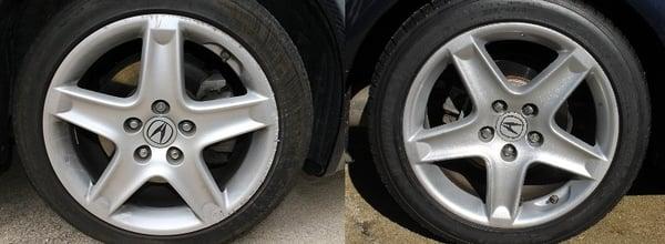 Before and After - 2006 Acura TL rim