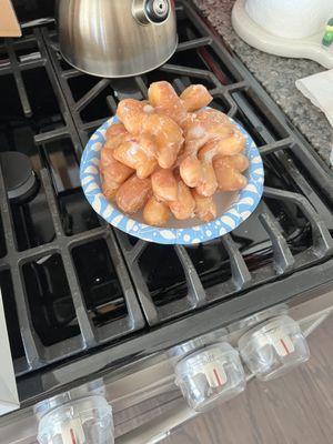 Pine cone donut from NC Donuts. Enough to share and so delicious!