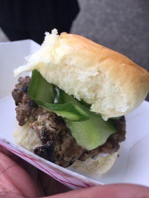 Lamb Burger slider. Excellent! 10-2-2016