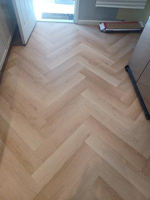 Herringbone Luxury Vinyl.