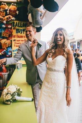 Fun with the newlyweds on the Point Pleasant Boardwalk, NJ