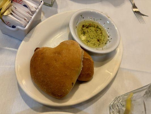 Heart shaped bread (for Valentine's Day).