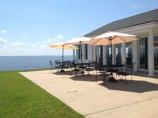 Waterfront patio dining