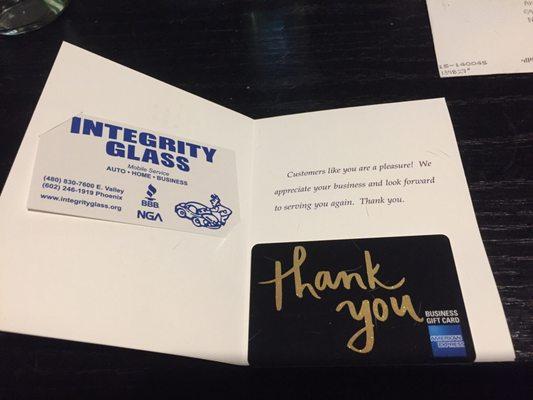 Thanks integrity! You guys are awesome!