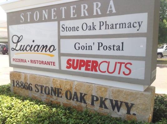 Goin' Postal Sign on Stone Oak Pkwy