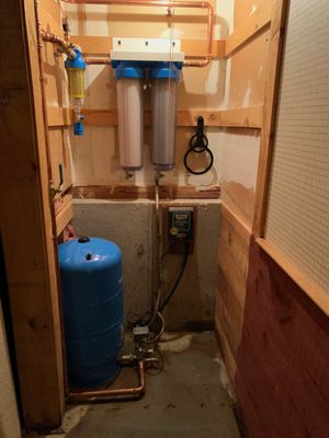 Replaced pressure tank and new water filtration system.