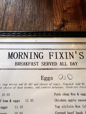 Breakfast served ALL DAY!