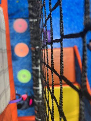 This is from the 3rd level of playground. You can see it's a huge gap as it is loose and not being held together by the purple rubber.