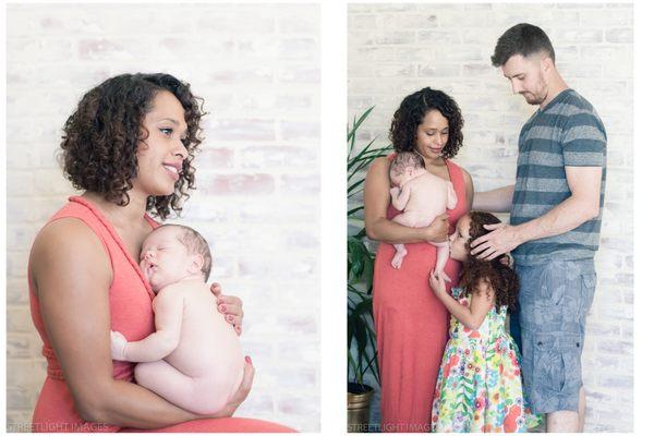 Newborn & Family Portrait Sessions In the Natural Light Photography Studio