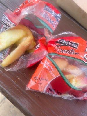 Expired apple slices