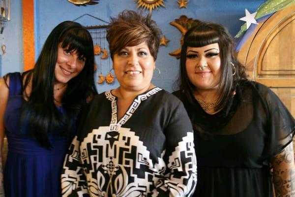 Denise Frau (stylist) Melissa De La Parra (owner) Karen Rivera (stylist)