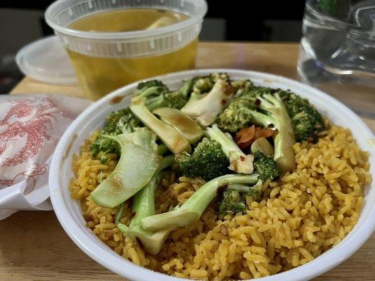 Broccoli garlic sauce lunch