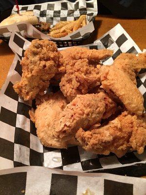 Enormous chicken wings.