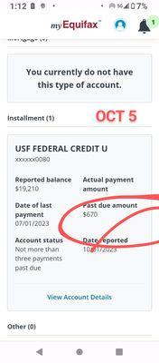 UPDATED report AFTER dispute resolution