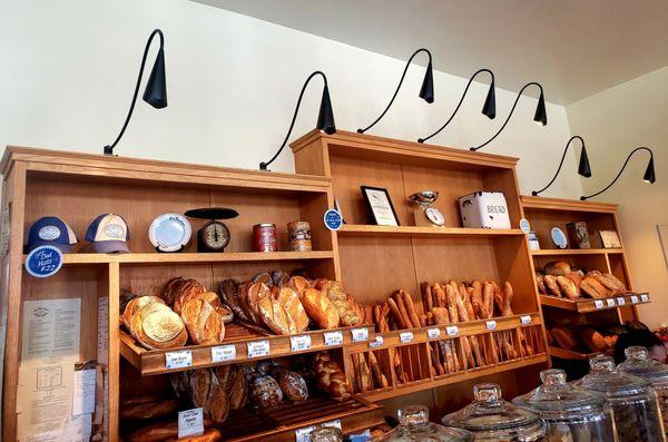 Bread displayed like in old time bakeries