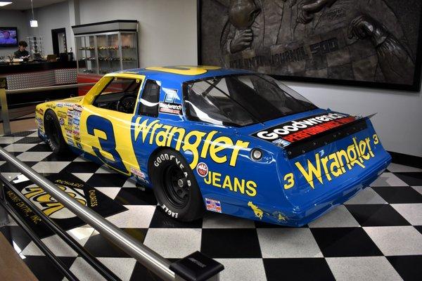 Race car on display in the gift shop.