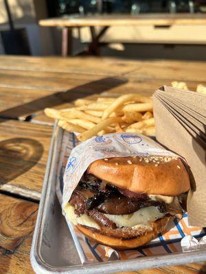 Truffle Mushroom Burger is so good!!