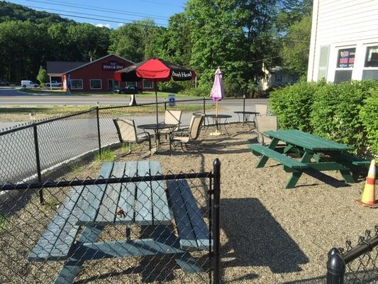 Outside patio for sitting