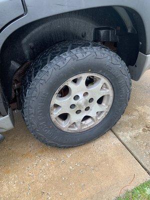 AT tires purchased online