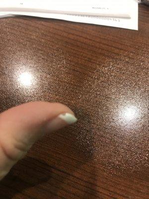 Nail showing chip