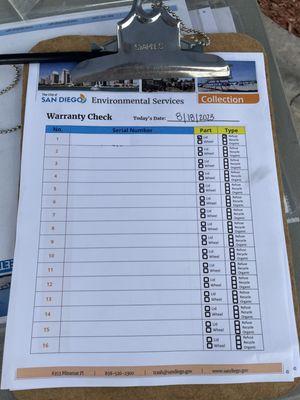 request replacement parts or a new bin after confirming the serial number of existing container is within warranty period (10yrs I think)