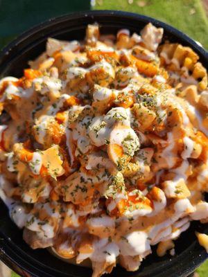 Buffalo chicken cheese fries